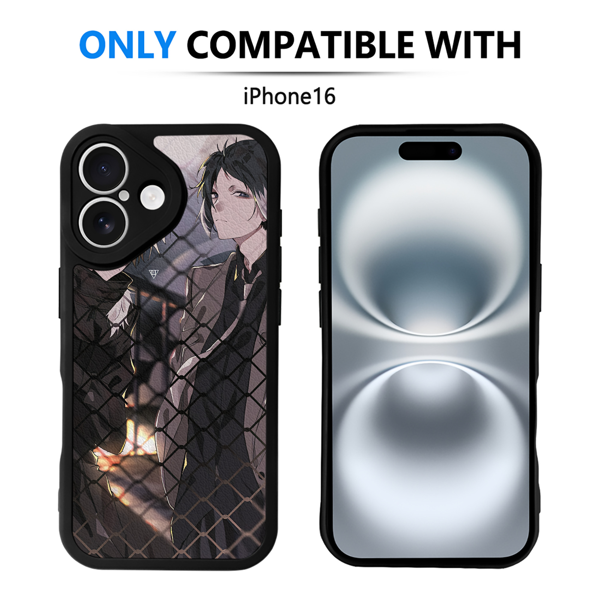 （画像用） 文豪ストレイドッグス Bungo Stray Dogs 【iPhone 16シリーズ対応】シリコンスマホケース（レザー調） 材質：シリコン